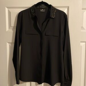 Black button down shirt